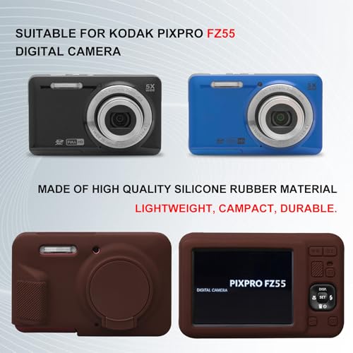 Funda de silicona para cámara Kodak PIXPRO FZ55 marrón miniatura 2
