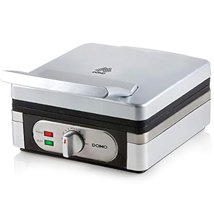 DOMO DO9047W/N Waffeleisen - Waffelautomat - Doppelwaffeleisen für Belgische Waffeln - Antihaftbeschichtung - 1400W – Edelstahl – Bild 4