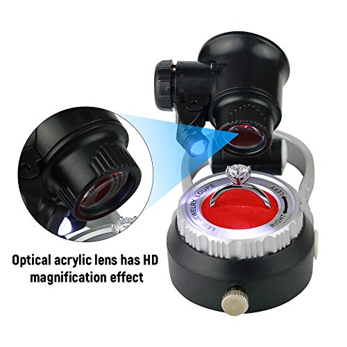 Lupa de joias Lupa Lupa com iluminação LED 15X / 25X / 55X Ampliação para colecionador de selos joal