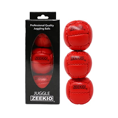 Balle de jonglage Galaxy Zeekio rouge : coffret de 3 balles pour jongleurs