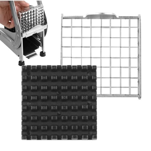 Coupe-purée - Trancheuse à pommes de terre en acier inoxydable, coupeur manuel premium | Lames de rechange universelles pour hachoir à légumes de 1/2 pouce/3/8 pouces, coupeuses frites et cubetters