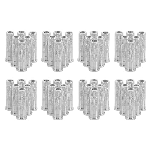 Totority 50 Unidades Inserciones de Flecha de Aluminio de 6,2 Mm Patrón Antideslizante y Compatibilidad para Construcción de Astas y Práctica de Tiro