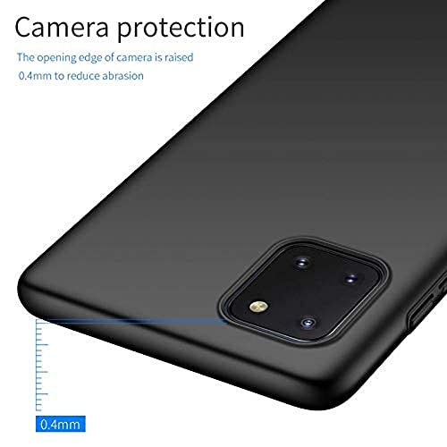 Image of Mobile Back Cover Case for Samsung A81 (Silicone Case|CameraProtection|Black SC1510)