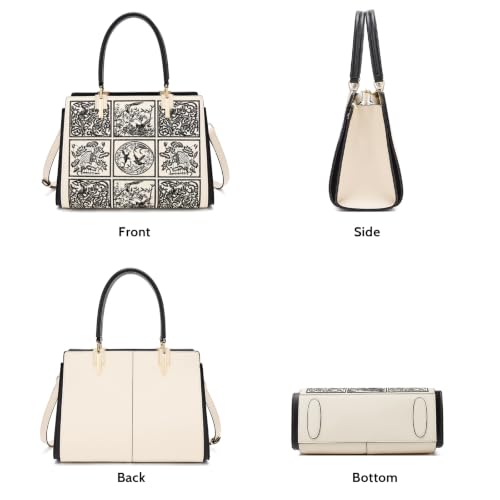 Image of FOXLOVER Medium Tote Bag for Women Designer Vintage Satchel Handbags Top-handle Purses