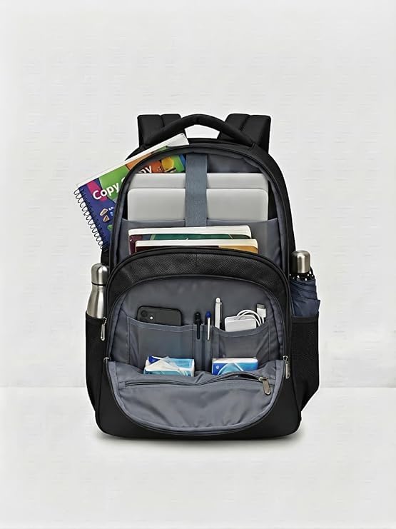 Image of VELZO Laptop Backpack with Multiple Compartments | Durable Fabric,Comfortable Shoulder Straps | Lightweight Travel, Office & College Backpack