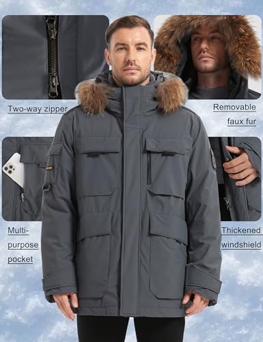 Image of HARD LAND Men's Down Jacket Packable heavy parka Jacket
