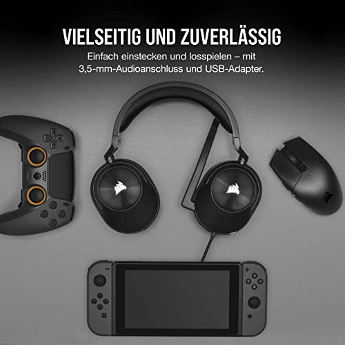 Corsair HS55 Surround Kabelgebundenes Gaming-Headset - Carbon – Ansicht 5