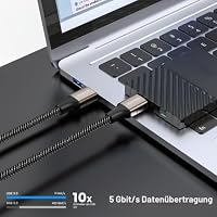 MOGOOD USB 3.0 Kabel 1M, USB A zu USB A, 5Gbps,Nylon,Kabel-Daten,2er Set – Ansicht 3
