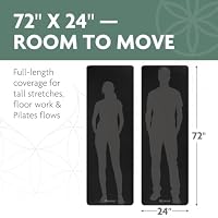 Gaiam Essentials Thick Yoga Mat with Easy-Cinch Strap (Teal, 10mm) — image 6
