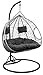 Trendyshop365 XXL Hängesessel mit Gestell für 2 Personen Hängeliege Korb inkl. Polster ideal für Garten, Balkon & Lounge