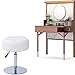 Durfii Adjustable 360° Swivel Vanity Stool with Faux Leather for Makeup Room, Bathroom, Living Room and Ottoman