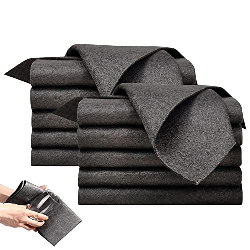 Juzinqu Paño de Limpieza mágico | 10 paños de Limpieza sin Rayas mágicas | Trapos de paño de Limpieza de Vidrio de Microfibra espesados ​​Reutilizables para Ventanas, cocinas, Vidrio, automóviles Cover