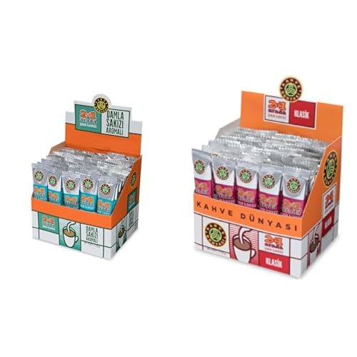 Kahve Dünyası Seti | 40'lı 2'si 1 Arada Damla Sakızı Aromalı x1 + 40'lı 2'si 1 Arada Klasik x1
