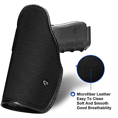 Full Grain Leather Holster Compatible With Glock 17 19 22 31 42 43/Taurus G2C G3C G3/M&P Shield/Hellcat Xdm 40/P320 P365/Two To Fit Most Full Size Compact Subcompact Pocket Handguns #TOP5