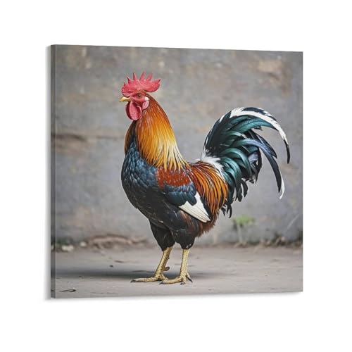 Toile abstraite coq pour sublimer la décoration de votre salon