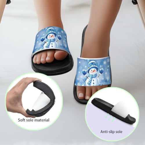 Image of Unisex Slides for Girls Boys Comfortable Slippers Slides Non-slip Shower Shoes House Fashion Thick for Indoor & Outdoor Gifts