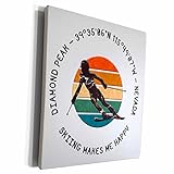 3dRose Museum Grade Canvas Wrap - Diamond Peak, Nevada. Woman skier on white. Downhill skiing sport Alexis Design - American Skiing Places