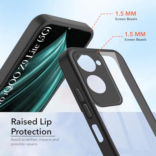 Image of Jkobi Ultra-Hybrid Back Cover Case for Vivo iQOO Z9 Lite (Lifetime Anti Yellow | Anti Scratch | Crystal Clear Shockproof)