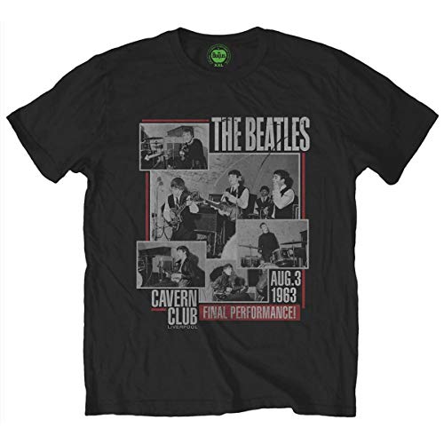 Beatles Men’s Final Performance T-Shirt Large Black - Les Beatles, Paul McCartney, John Lennon, RIngo Starr, George Harrison Beatles Men's Final Performance T-Shirt Large Black