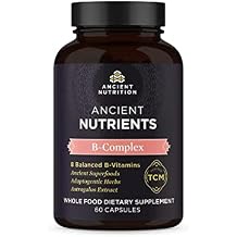 Ancient Nutrition Vitamin B Complex Supplement, 8 Balanced B-Vitamins, Supports Healthy Energy Levels, Adaptogenic Herbs, Enzyme Activated, Paleo & Keto Friendly, 60 Capsules