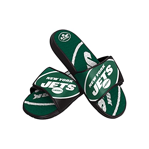 Image of FOCO mens NFL Team Logo Athletic Sport Shower Flip Flop Sandals Gel Slides