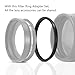 Filter Ring Adapter Set 18 Pieces, Camera Lens Filter Stepping Rings Kit, Lightweight and Durable Aluminum, 9 Pcs Step Up Rings Set and 9 Pcs Step Down Rings Set, Black
