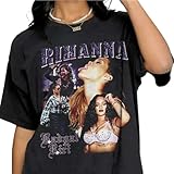 Rihanna Style T Shirt Vintage Tee Gift for Men WomenBlackXL