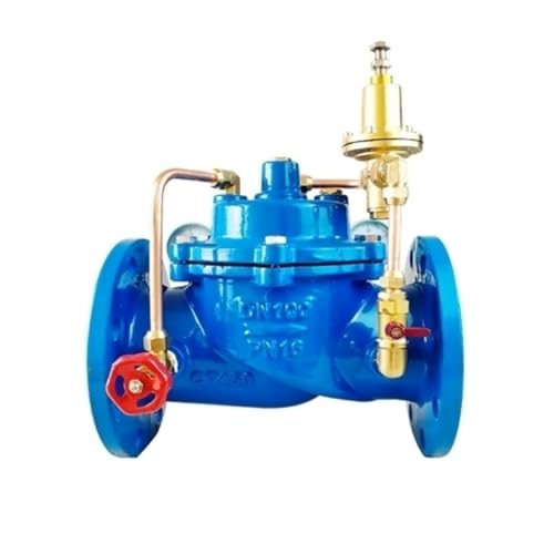 TNEHOD 4 Inch Pilot Operated Pressure Relief Valve DN100 PN16, Flanged Ductile Iron Pressure Safety Valve for Industrial Water Supply System