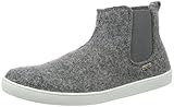 Material: Wolle Living Kitzbühel Unisex-Erwachsene Chelsea Boot Uni Hohe Hausschuhe, Grau (Grau 610), 39 EU