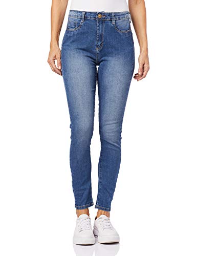 Calça Legging Cinta Push Up Super Lipo, Feminino, Sawary Jeans, Indigo, 42