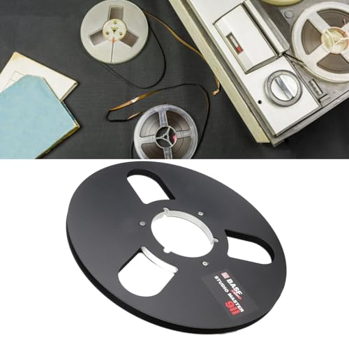 1/4 10 Zoll Leere Tonbandspule, Aluminiumlegierung, Reparatur-Tonbandgerät für Nab mit Hervorragender Klangqualität (Schwarz)