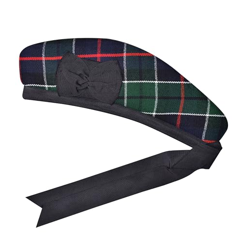 Image of Glengarry Cap-Traditional Scottish Hat, Acrylic Wool Tartan Glengarry hat, Kilts /Bagpipes Accessories