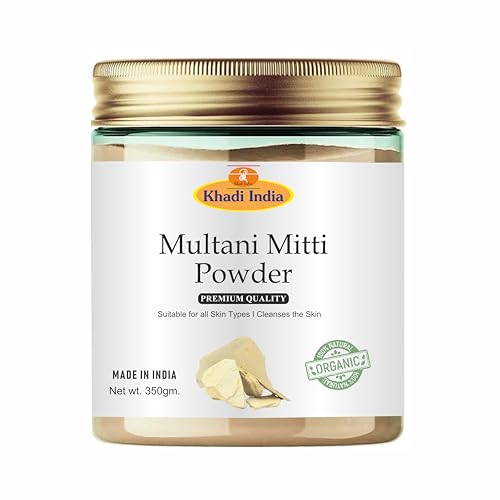 Image of Khadi 100% Pure & Organic Multani Mitti Powder - Natural Clay for Deep Cleansing, Oil Control & Glowing Skin - Face & Hair Pack - 350g