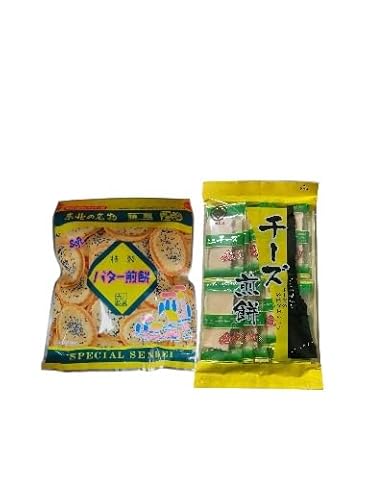 東北限定 青森県限定 渋川製菓 東北の名物 【特製バター煎餅】 保存に便利なチャック袋 焼菓子 16枚 【チーズ煎餅煎餅】 10枚入り 渋川製菓セット せんべいのサムネイル