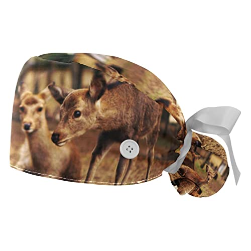 Casquettes de travail anti transpiration chapeau bouffant réglable motifs daims