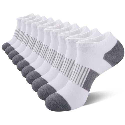 10 Pairs Ankle Socks Men Running Low Cut Socks Breathable Cushioned Casual Socks