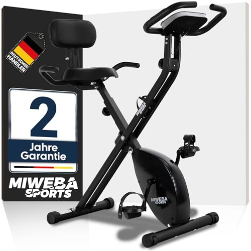 Miweba Sports Heimtrainer Fahrrad MX100 Pro klappbar (Schwarz)
