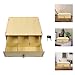 DOITOOL Wooden Cash Storage Box with Multi-Grid Cash Register Insert Tray Money Organizer and Calculator Holder and Budgeting