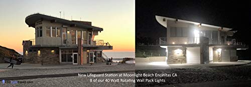 Ruggedgrade 10,600 Lumen - 80 Watt Rotating Wall Pack - High Efficiency 130 Lumen To Watt - Brown #TOP4