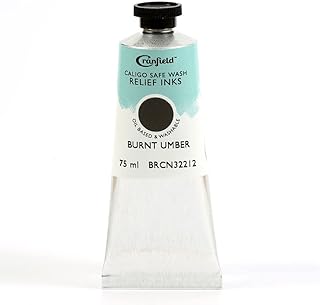 Cranfield Caligo, Safe Wash Relief Ink, 75ml Tube, Burnt Umber, BRCN32212