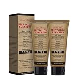 2er Pack Rindertalg Sonnencreme LSF 50 – Natürlicher Sonnenschutz für Gesicht & Körper – Beef Tallow Sunscreen mit Non-Nano Zinkoxid & Jojobaöl – Wasserfest & Hypoallergen – 2 x 100g (2pcs)