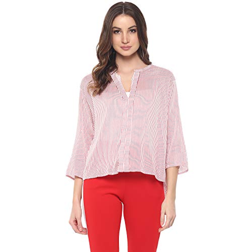 Image of mayra Women's Rayon Pink Color 3 /4 Sleeve Top