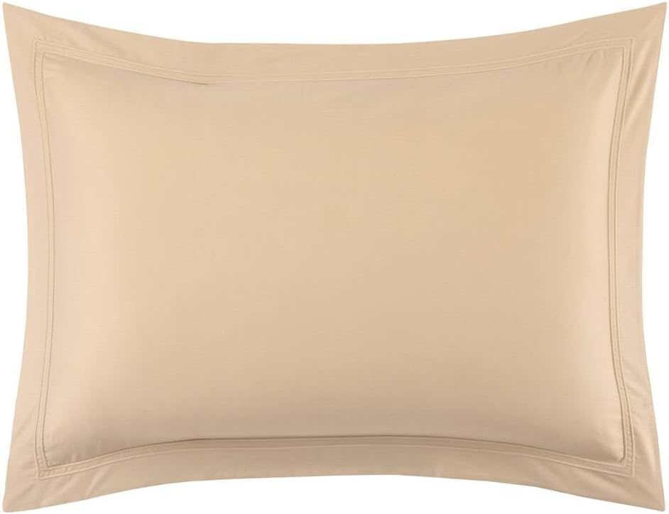 Yves Delorme Triomphe Dune King 21 x 37 in Sham - Extra Soft and Warm Luxury Sheets, 100% Natural Organic French Bed Linens - Breathable and Durable