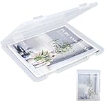 Elezeal A4 Paper Holder Portable File Box Clear Plastic Document Case Waterproof Dustproof PP Storage Folder Magazine Filing Organizer Office/School Supplies(1-Pack-Clear-Updated)
