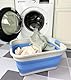 SAMMART 41L Collapsible Plastic Laundry Basket - Foldable Pop Up Storage Container/Organizer - Portable Washing Tub - Space Saving Hamper/Basket (Grau/Little Boy Blue)
