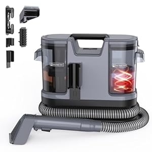 Lubluelu Nasssauger Polsterreiniger Gerät 600 W, 18 kPa Teppichreiniger Waschsauger, tragbarer Teppichreiniger mit 10-Sek.-Heizfunktion, Selbstreinigung und langem Schlauch für Teppiche, Auto & Sofas