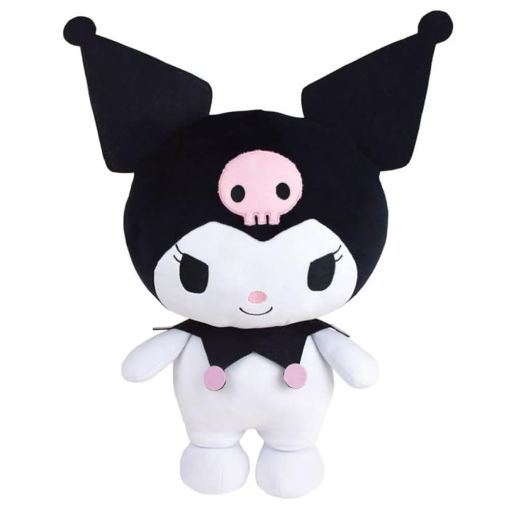Jemini | Peluche Kuromi 40 cm | Cuscino morbido bianco e nero | Doudou Baby Lavabile | Licenza Ufficiale Sanrio | Giocattolo di Risveglio Kawaii Dalla Nascita | Idea Regalo Bambino Compleanno Natale |