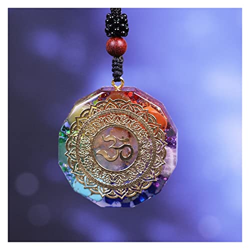 ZTBH Orgon-Anhänger Orgonite-Halskette, Chakra-Orgonit-Energie-Anhänger bringt Glücks-Halskette 7 Chakra mit Kristallstein-Orgon-Anhänger Cover