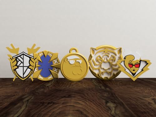 Exclusive Battle Royale Gold Medallion - 3D-Printed Collector's Set - Ultimate Gamer Gift, Limited Edition (S (~2.5in), Bundle (All 5))3