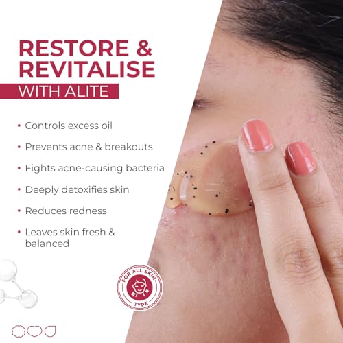 Image of Alite Anti-Acne Face Wash Combo Pack of 2 with Encapsulated Charcoal to Detoxifying |Oily to Normal |Daily Use|Helps to Make Acne Free Skin - Unisex Facewash (70g Each)